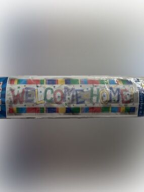 💥 New Welcome Home Colorful Letter Banner Metallic  Multi-Color Party